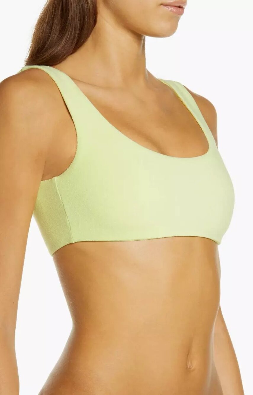 Jade Womens Citrine Swim Rounded Edges Bikini Top sz XL